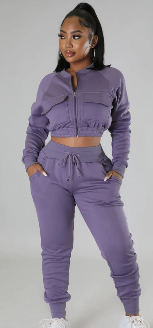 Fleece Zip-up Ladies Set