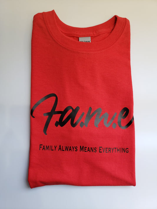F.A.M.E Red/Black T-Shirt (Design 2)
