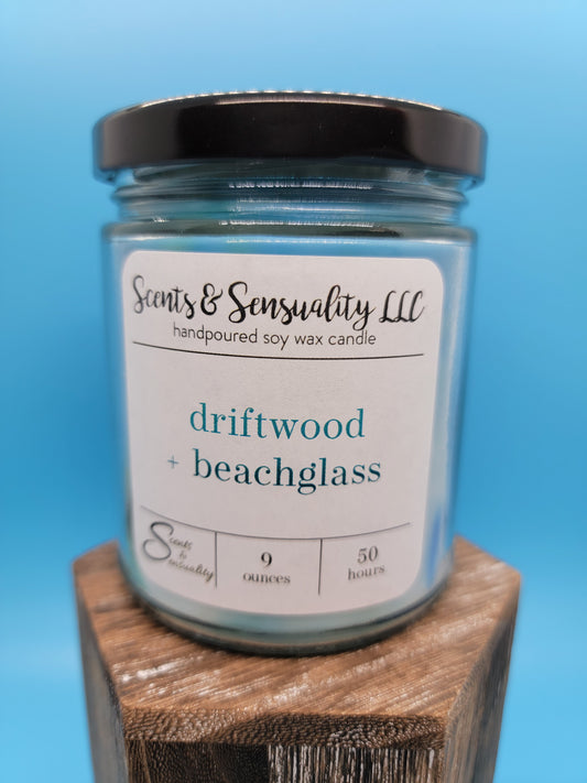 Driftwood & Beachglass Candle