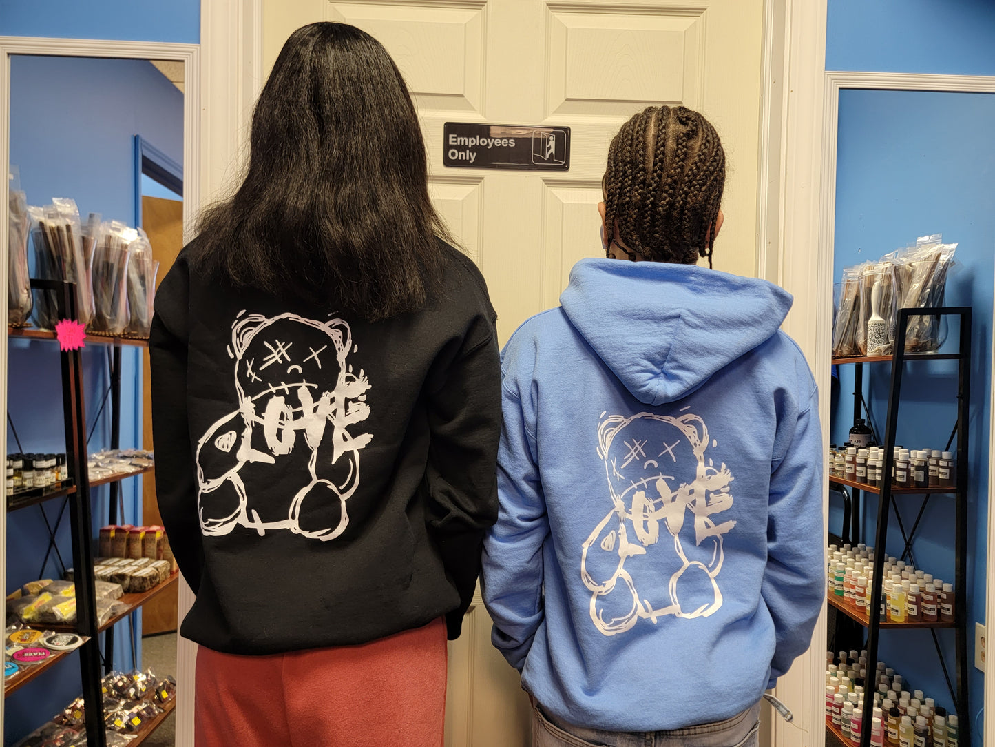 "LOVE" Teddy Bear Custom Hoodie