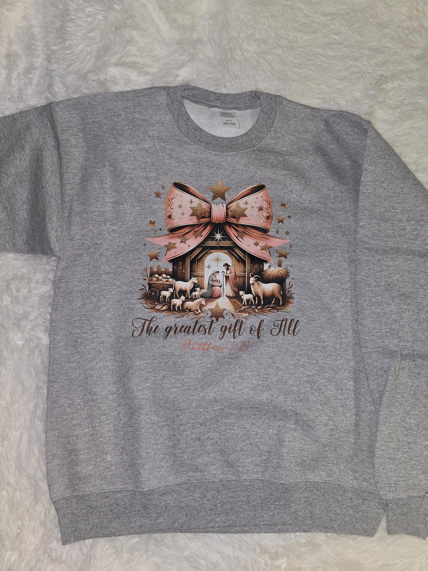 Mathew 1:21 Holiday Custom Sweater