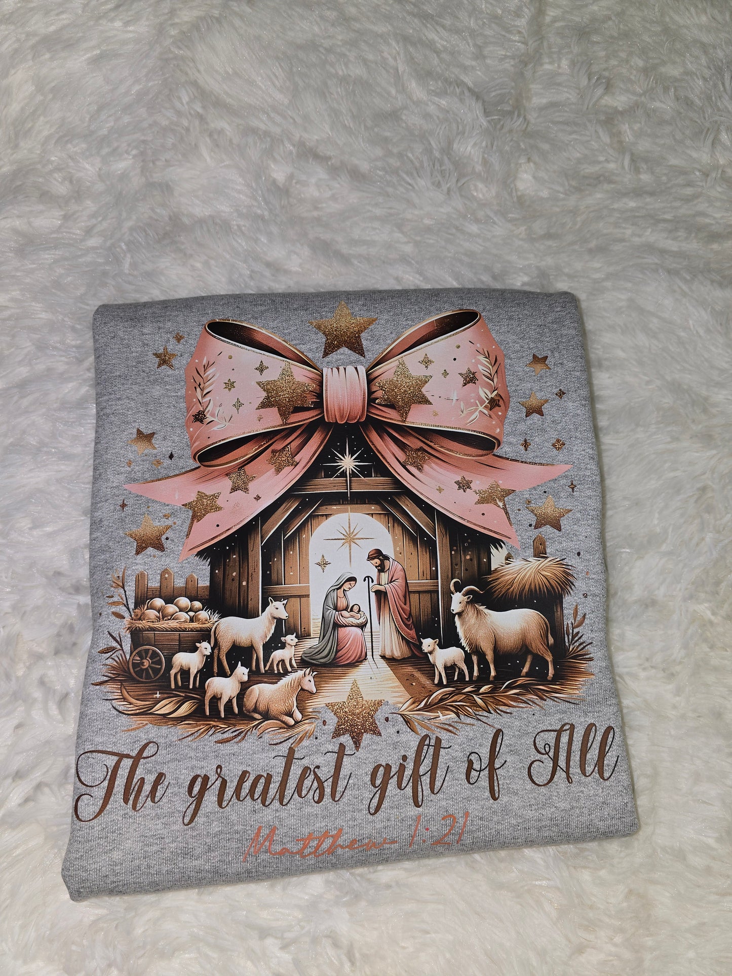 Mathew 1:21 Holiday Custom Sweater