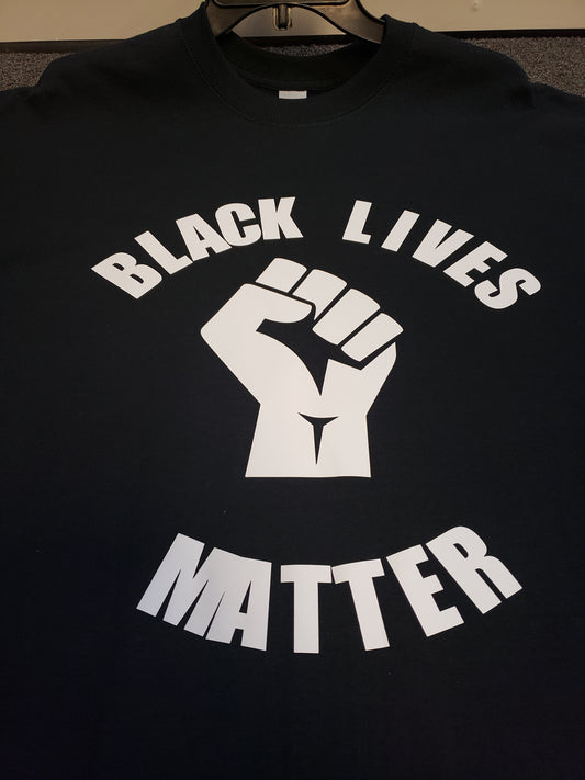 Black Lives Matter Fist Custom T-shirt