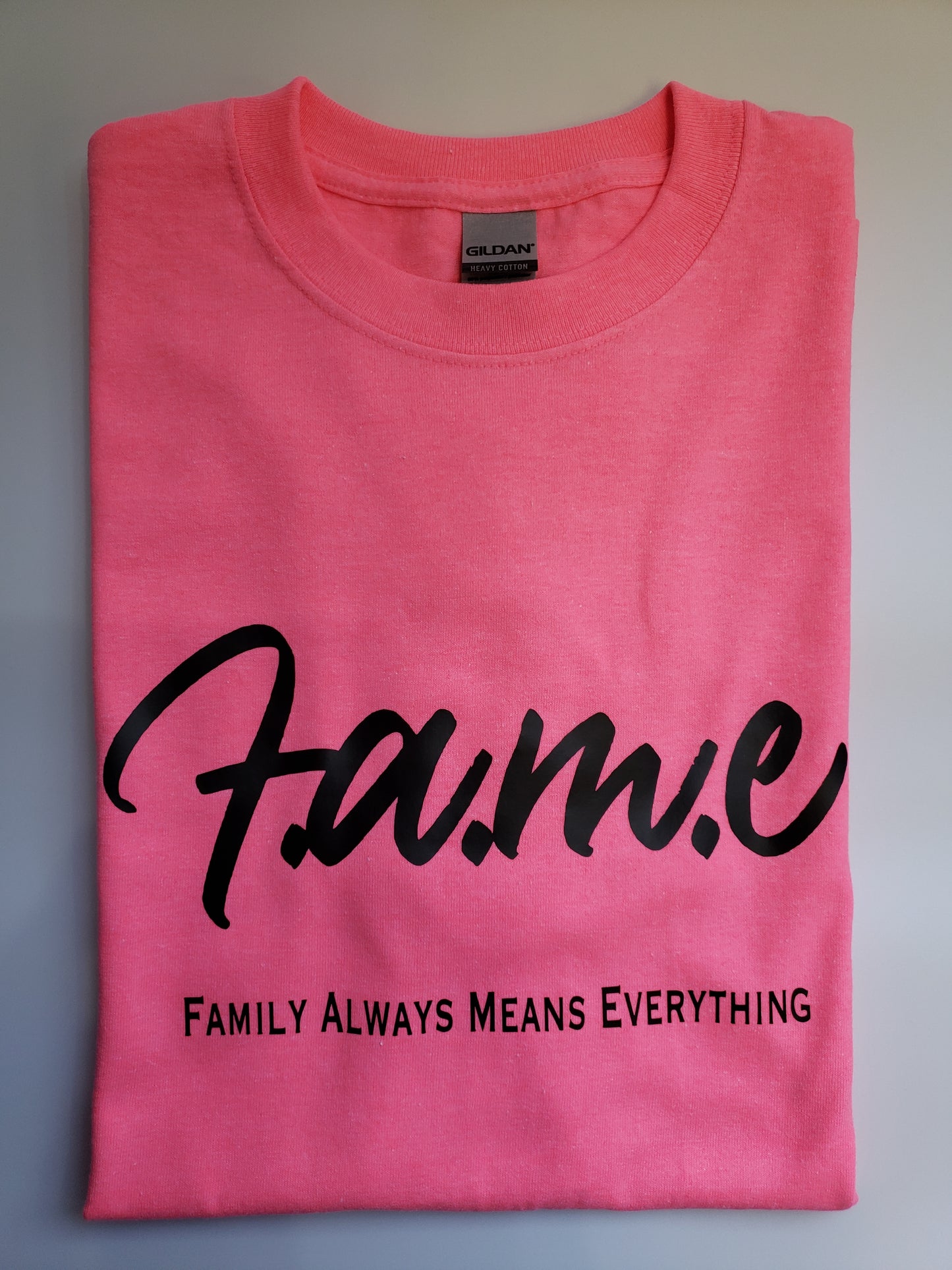 F.A.M.E Pink/Black T-Shirt (Design 2)