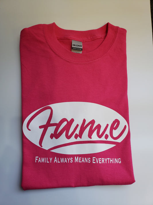 F.A.M.E Heliconia Pink/White T-Shirt