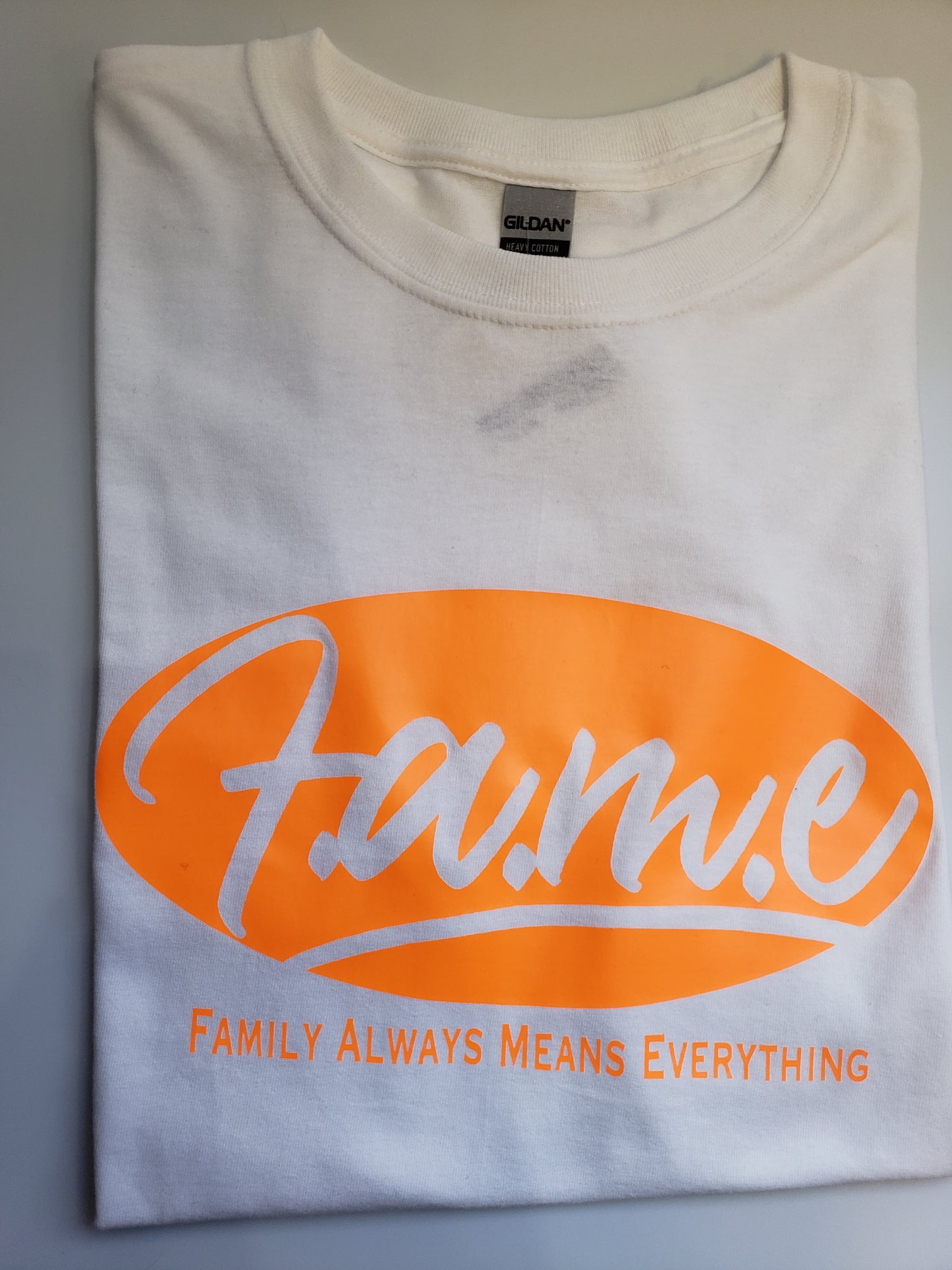 F.A.M.E White/Orange T-Shirt