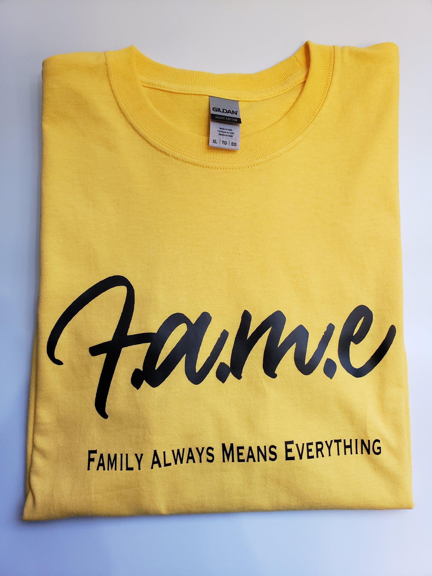 F.A.M.E Yellow/Black T-Shirt (Design 2)