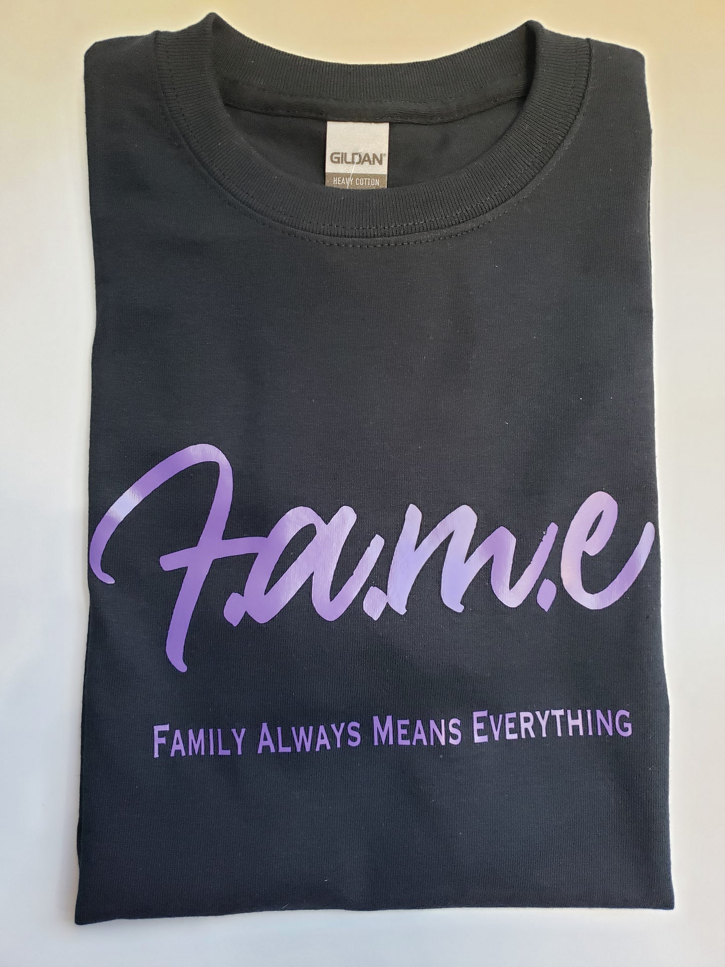 F.A.M.E Black/Purple T-Shirt (Design 2)