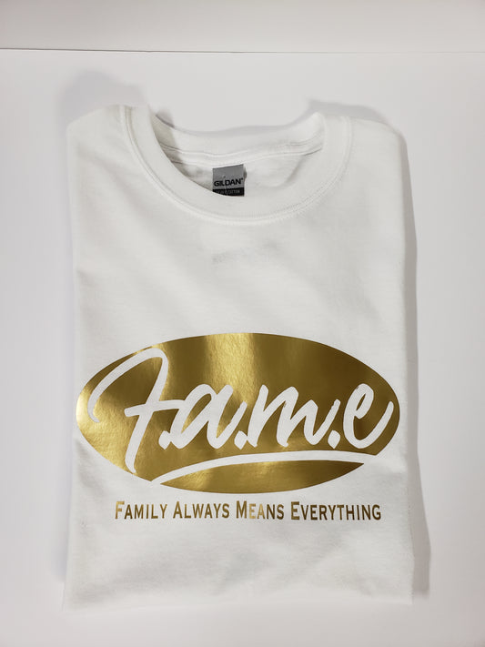 F.A.M.E White/Gold T-Shirt