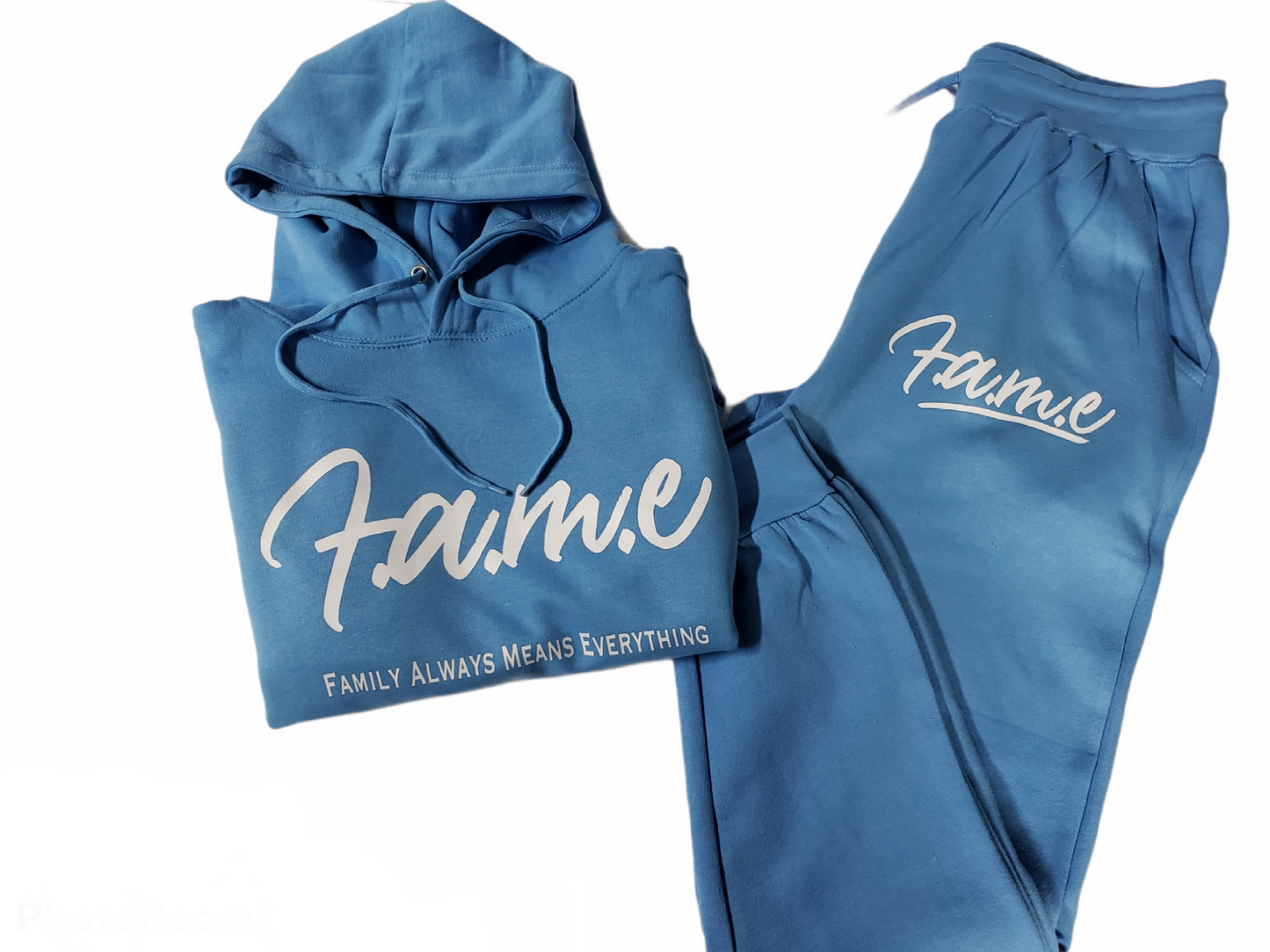 F.A.M.E Heavy Blend Fleece Powder Blue Sweatsuit (Design 2)