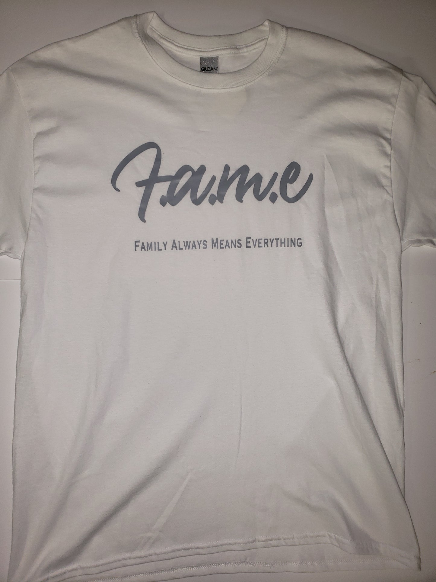 F.A.M.E White/Gray T-Shirt (Design 2)