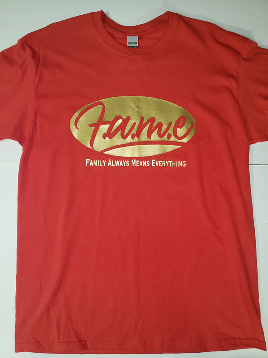 F.A.M.E Red/Gold T-Shirt