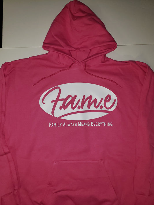 Original F.A.M.E Pink/White Hoodie