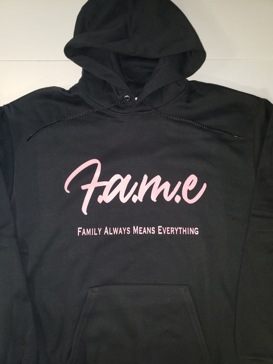 Original F.A.M.E Black/Pink Hoodie (Design 2)