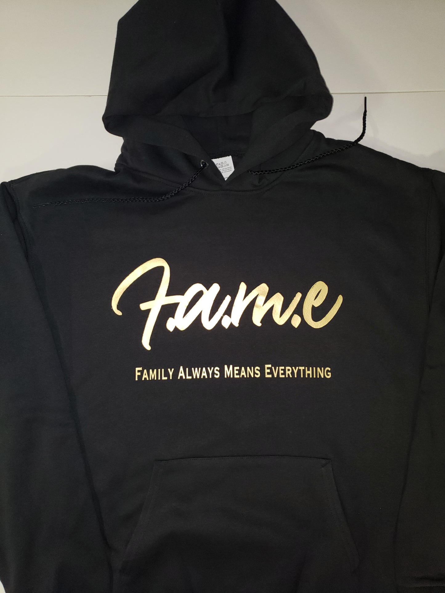 Original F.A.M.E Black/Gold Hoodie (Design 2)