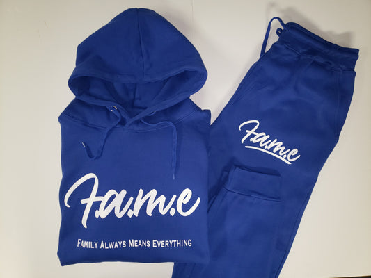 F.A.M.E Heavy Blend Fleece Royal Blue Sweatsuit (Design 2)