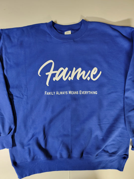 Original F.A.M.E Blue/White Sweater (Design 2)